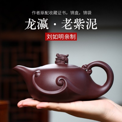 宜兴名家原矿陈腐紫泥紫砂壶纯手工 龙瀛泡茶壶大容量420毫升茶具
